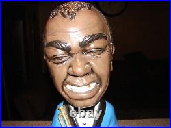 Rare 1973 Louis Armstrong Tuscany Studios No. 875 Lamp Chalkware Black Light