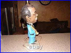 Rare 1973 Louis Armstrong Tuscany Studios No. 875 Lamp Chalkware Black Light