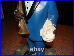 Rare 1973 Louis Armstrong Tuscany Studios No. 875 Lamp Chalkware Black Light