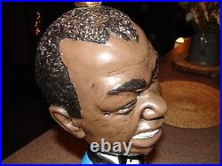 Rare 1973 Louis Armstrong Tuscany Studios No. 875 Lamp Chalkware Black Light