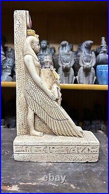 Rare Ancient Egyptian Antiquities Rare Big Statue of Goddess Isis with Osiris BC