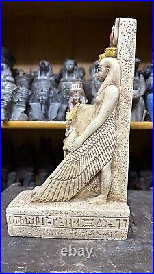 Rare Ancient Egyptian Antiquities Rare Big Statue of Goddess Isis with Osiris BC