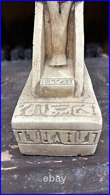 Rare Ancient Egyptian Antiquities Rare Big Statue of Goddess Isis with Osiris BC