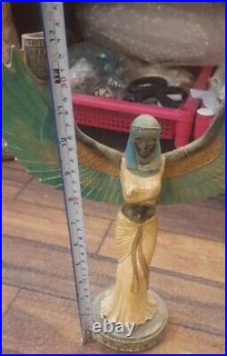 Rare Antique Ancient Egyptian Big Statue Queen Winged Isis 2181 bc 33 cm