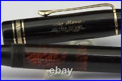 Rare BIG BEN 4-gold nib F flex-black celluloid-PF-1938/40 c