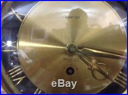 Rare Big 29 Vintage Mid-Century Modern Sunburst Atomic Wall Clock 8 Day Brass