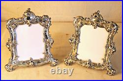 Rare Big 9.5 Gorham Sterling Silver Picture Frame Ornate Repousse Cherubs 925