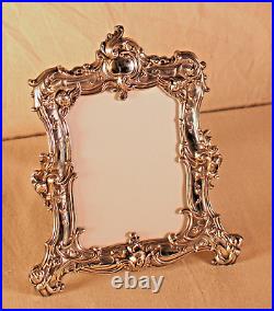 Rare Big 9.5 Gorham Sterling Silver Picture Frame Ornate Repousse Cherubs 925