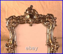 Rare Big 9.5 Gorham Sterling Silver Picture Frame Ornate Repousse Cherubs 925