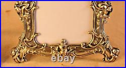 Rare Big 9.5 Gorham Sterling Silver Picture Frame Ornate Repousse Cherubs 925