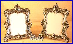 Rare Big 9.5 Gorham Sterling Silver Picture Frame Ornate Repousse Cherubs 925