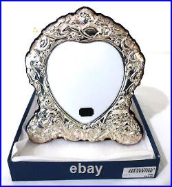 Rare Big 9.5 Gorham Sterling Silver Picture Frame Ornate Repousse Cherubs 925