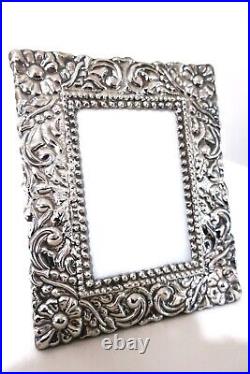 Rare Big 9.5 Gorham Sterling Silver Picture Frame Ornate Repousse Cherubs 925