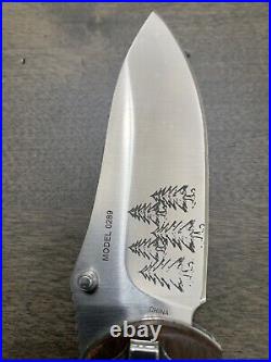Rare Big Browning Model 0289 Five Pines Lockback Folding Hunter Survival Knife