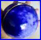 Rare Big Lapis Lazuli Sphere -Natural Blue Gemstone Crystal Ball 2 Bronze Strip