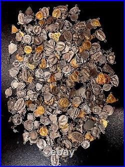 Rare Big Lot Plus 200 Hearts of Antique French Antique Rosary Rosary 200#
