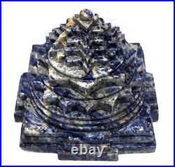 Rare Big Size Blue Sodalite Shree Yantra 4071 Gms