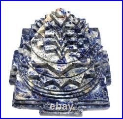 Rare Big Size Blue Sodalite Shree Yantra 4071 Gms