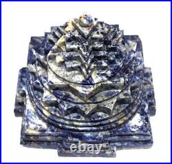 Rare Big Size Blue Sodalite Shree Yantra 4071 Gms