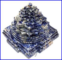 Rare Big Size Blue Sodalite Shree Yantra 4071 Gms