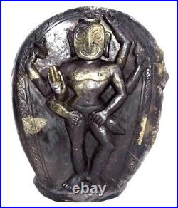 Rare Big Size Shri Vitthala Giridhari on Golden Govardhana Shaligram Shilla