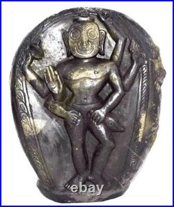 Rare Big Size Shri Vitthala Giridhari on Golden Govardhana Shaligram Shilla