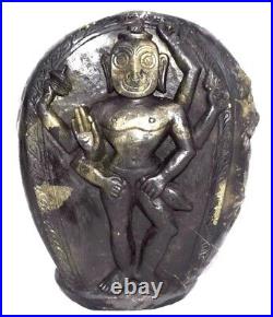 Rare Big Size Shri Vitthala Giridhari on Golden Govardhana Shaligram Shilla