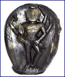 Rare Big Size Shri Vitthala Giridhari on Golden Govardhana Shaligram Shilla