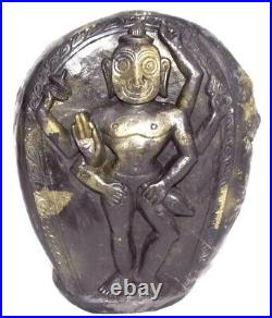 Rare Big Size Shri Vitthala Giridhari on Golden Govardhana Shaligram Shilla