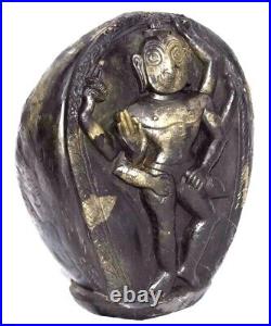 Rare Big Size Shri Vitthala Giridhari on Golden Govardhana Shaligram Shilla