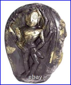 Rare Big Size Shri Vitthala Giridhari on Golden Govardhana Shaligram Shilla