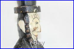 Rare Big Wooden Wood Jointed Abraham Lincoln Folk Art Collectible Carved Figure