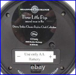 Rare Disney Big Bad Wolf Three Little Pigs Ingersoll L. E. Replica Clock