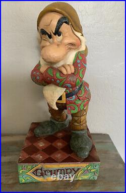 Rare Disney JIM SHORE Grumpy 23 Big Fig Statue It's All About The Attitude