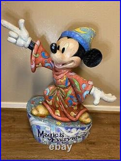 Rare Disney Jim Shore Mickey Mouse Sorcerer Magic is Everywhere Big Figure VTG