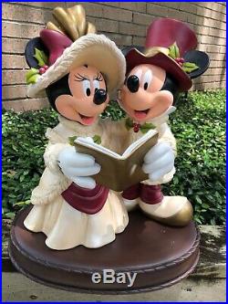 Rare Disney Mickey & Minnie Victorian Christmas Carolers 20 (Big Fig) Figurine