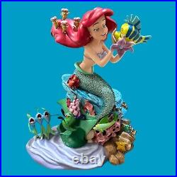 Rare Disney Parks Costa Alavezos Ariel Little Mermaid & Friends Med Big Figurine