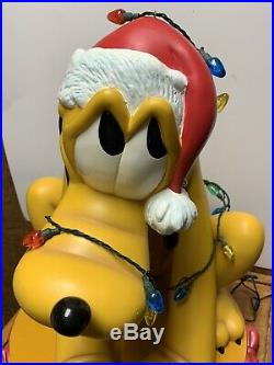 Rare Disney Pluto's Christmas Catastrophe Light-up 21h Big Fig Figure Statue
