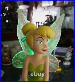 Rare Disney Tinker Bell Big Fig Statue With Fiber Optic Wings Limited Edition