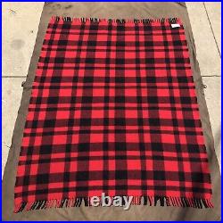 Rare Filson Mackinaw Wool Adventure Blanket with Strap Pendleton Heavy Made in USA