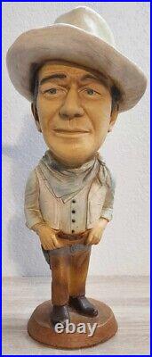 Rare Intact Vintage John Wayne 1979 Esco 19 Tall Chalkware Statue