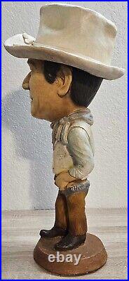 Rare Intact Vintage John Wayne 1979 Esco 19 Tall Chalkware Statue