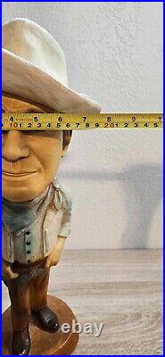 Rare Intact Vintage John Wayne 1979 Esco 19 Tall Chalkware Statue