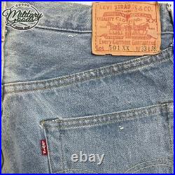 Rare Jeans Levi's 501 Big E Levis Redline Selvedge Selvedge Dead Stock 33x38