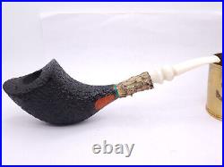 Rare Manelli Italy (very Unique Pipe) Big Pipe, Real Horn, Briar Unsmoked