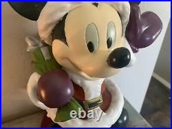 Rare Mickey Mouse Santa Christmas Big Fig Figure Statue 15