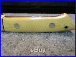 Rare Model Big 7 Jimmy Lile Utility Knife Hunter Skinner Yellow Micarta No Dot