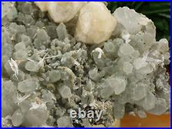 Rare Museum Big Quartz with Chlorite and Calcite, Crystals, Minerals, natural C