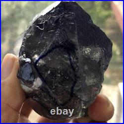 Rare Natural purple Fluorite Crystal Mineral Specimen+Big Moving Water Droplets