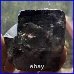Rare Natural purple Fluorite Crystal Mineral Specimen+Big Moving Water Droplets